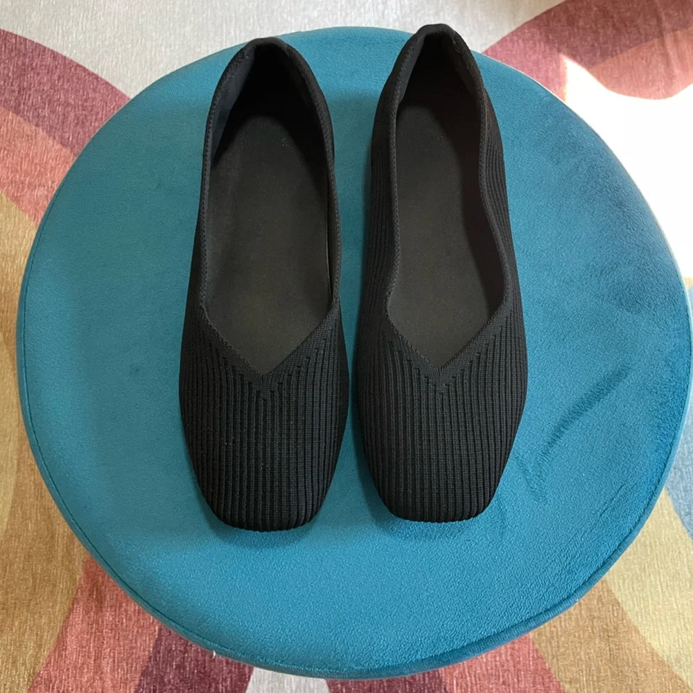 Square Toe Ballet Flats